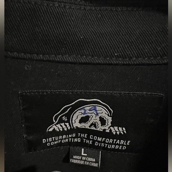 Sketchy Tank In Paradise Black Denim Jacket - Picture 3 of 3